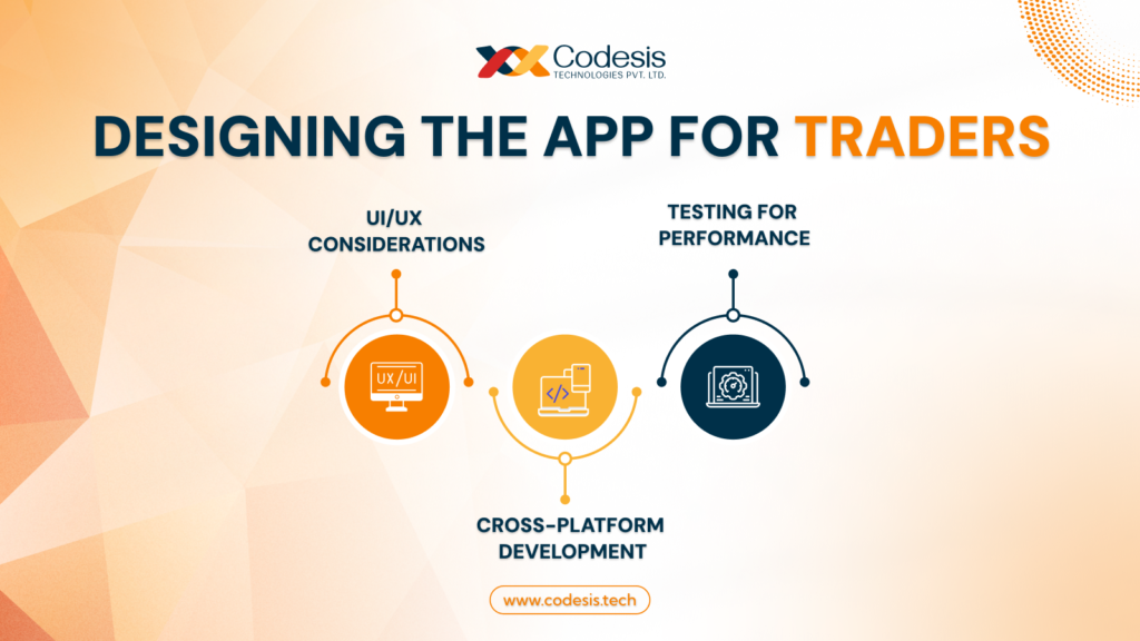 Designing the app for traders